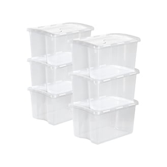 Storex Extra grote boekenbak, in elkaar grijpende plastic organizer Storex Extra grote boekenbak, in elkaar grijpende plastic organizer