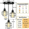 thumbnail image 5 of Farmhouse 3-Light Pendant Light Fixtures, Adjustable Industrial Hanging Pendant Lighting for Kitchen Island, Vintage Black Kitchen Lighting, 5 of 8