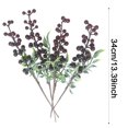thumbnail image 4 of 5-Pack Artificial Berry Branches, Faux Purple Berry Stems for Halloween Decor, Gothic Wedding Centerpieces, Moody Vases, Wreaths and DIY Floral Arrangements, 4 of 7