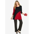 thumbnail image 3 of Woman Within Plus Size Knit Colorblock Tunic, 3 of 3