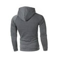 thumbnail image 2 of Fashnice Chandails en Molleton pour Hommes Sweat à Capuche Manches Longues Coupe Régulière Sport Gris Foncé S, 2 of 5