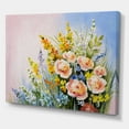 thumbnail image 3 of Designart ' Yellow and Pink Summer Wildflowers ' Traditional Canvas Wall Art Print, 3 of 4