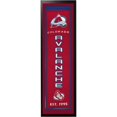 thumbnail image 1 of Encore Select 109-68 Colorado Avalanche Logo History Felt Banner - 14 x 37 in., 1 of 1