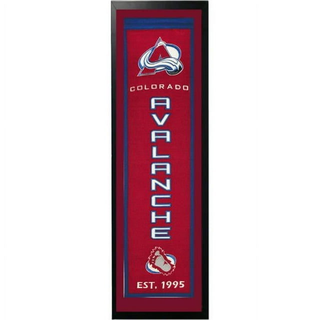 Encore Select 109-68 Colorado Avalanche Logo History Felt Banner - 14 x 37 in.