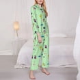thumbnail image 4 of Lsque Pikmin Pattern Long Sleeve Pajama Set for Women - Soft 2-Piece Sleepwear and Loungewear Set with Pockets, Comfy Nightwear, 4 of 8