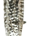 thumbnail image 6 of DecMode 2 Holder Silver Stainless Steel Metal Hammered Curved Candle Wall Sconce with Scrolled Ends, Set of 2, 6 of 16