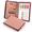 Pink-Non-Customized, variant on Pink Non-Customized Leather 3 Ring Zipper Portfolio Binder, A4 Letter Document Organizer for 13 Inch Laptops