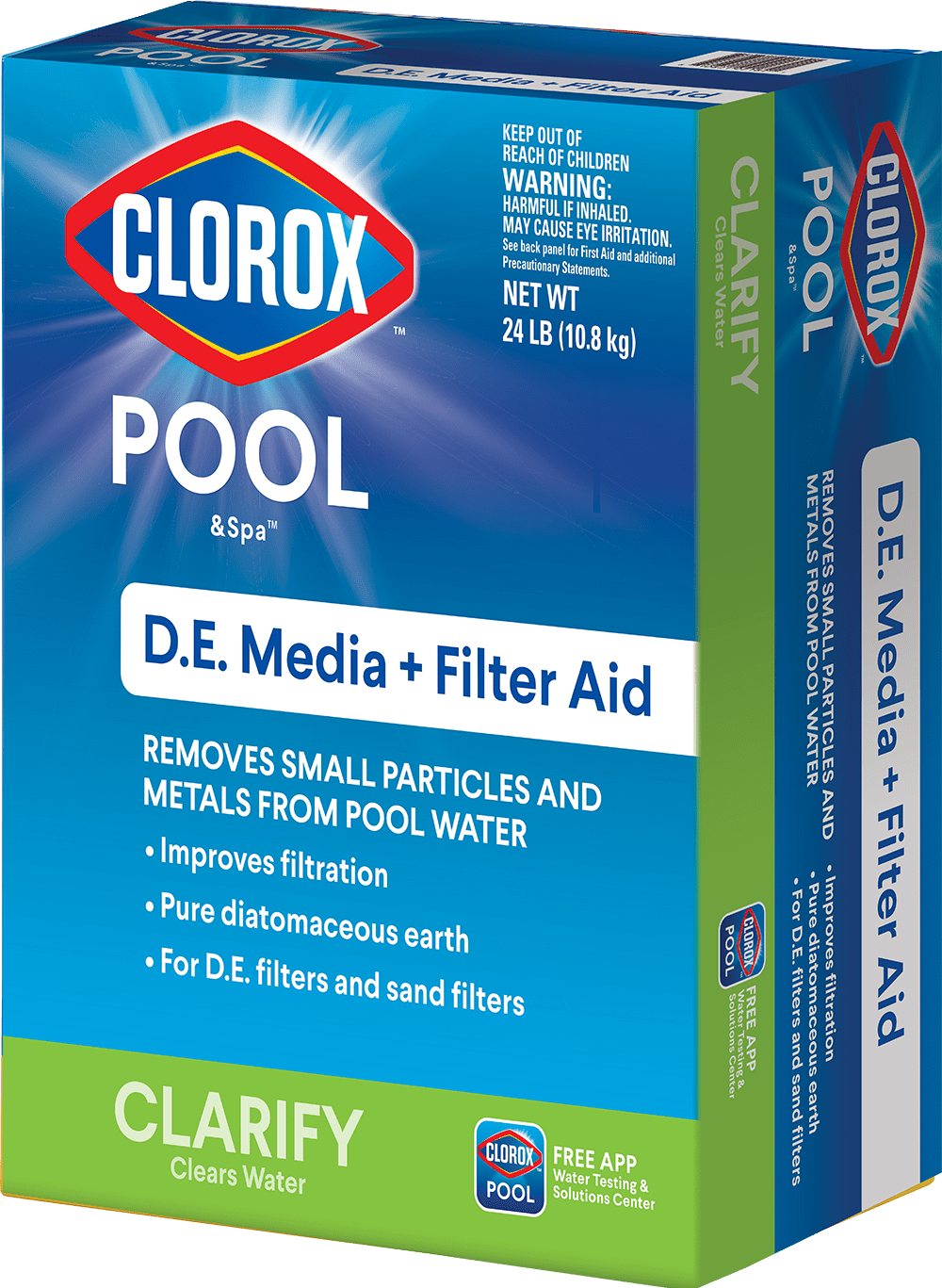 Clorox Pool&Spa Granular D.E. Filter Aid for Swimming Pools, 24 lbs