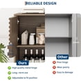 thumbnail image 6 of Senfot Modern Accent Cabinet with Doors and 3-Tier Storage Cabinet, Wooden Buffet Display Stand with Strong Legs for Dining Room,Kitchen, Living Room, Hallway,Brown, 6 of 9