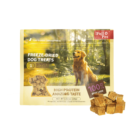 Freeze-Dried Beef Liver Dog Treats, Organic Freeze-Dried Beef Liver Dog Treats, Single-Ingredient All-Natural, Ideal for Training, Rewards, and Daily Health Management.