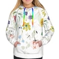 thumbnail image 3 of KLL Wildflowers for Womens Pullover Hoodie with Pocket Hooded Long Sleeve Shirts Sweatshirt for Women-Large, 3 of 7
