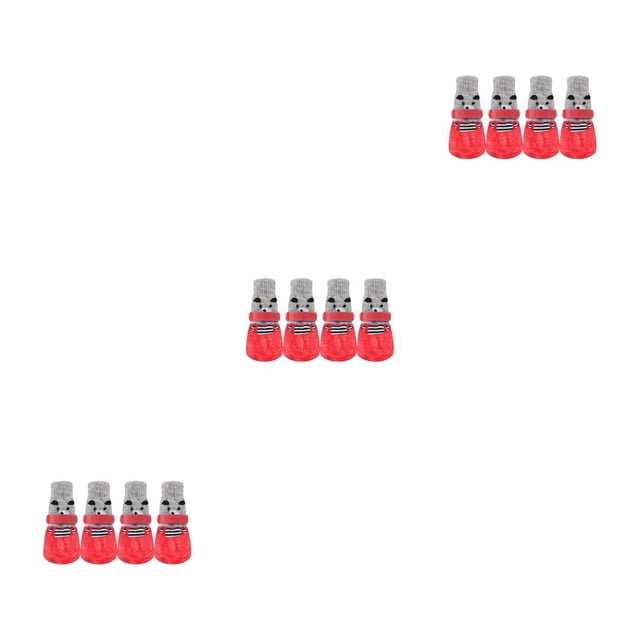 Methold 4 piezas de zapatos para mascotas, botas para la lluvia y la nieve, conjunto de calcetines antideslizantes impermeables con suela de goma, Type1 NO1 Methold CBP386892