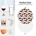 thumbnail image 5 of Leather Coasters with Heat-resistant for Drinks, Chocolate Pattern No.9042 -标题2 Round Shape, 5 of 5