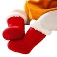 thumbnail image 2 of SUNSIOM Infant Baby Lamb Floor Socks Solid Color/Contrast Color Baby Winter Warm Thick Knit Crew Socks, 2 of 4