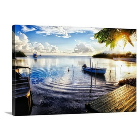 Great BIG Canvas Sunset in a Fishing Village La Parguera Puerto Rico Canvas Wall