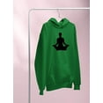 thumbnail image 3 of Yoga Silhouette      Hoodie Women -Image by Shutterstock, Female Large, 3 of 4