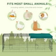 thumbnail image 3 of CoSoTower Cage pour Petits Animaux avec Toit, Usage Intérieur/extérieur, pour Poules, Lapins, Chinchillas, 87 Pouces x 34 Pouces x 28 Pouces, Vert, 3 of 7