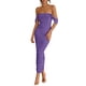 thumbnail image 1 of Vestido Prettygarden maxi fruncido con hombros descubiertos para mujer, 1 of 9