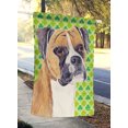 thumbnail image 2 of Carolines Treasures SC9310CHF 40 x 40 In. Boxer St. Patricks Day Shamrock Portrait Flag Canvas- House Size, 2 of 4