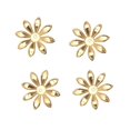 thumbnail image 1 of 100 Piez Filigrana , Colgante de Rebanada, Hallazgos de Joyería, Accesorios para , Oro, 3.3cm BLESIY Dije Rebanada Flores Filigrana, 1 of 8
