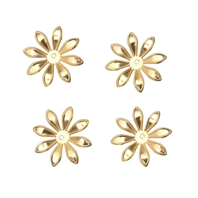 100 Piez Filigrana , Colgante de Rebanada, Hallazgos de Joyería, Accesorios para , Oro, 3.3cm BLESIY Dije Rebanada Flores Filigrana