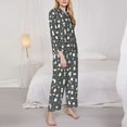 thumbnail image 3 of Fotbe Lovely Penguin Conjunto de Pijama de Manga Larga para Mujer con Estampado, Ropa de Dormir de 2 Piezas, Conjunto de Casa Suave y Cómodo con Bolsillos-Small, 3 of 7