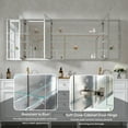 thumbnail image 5 of ANGELES HOME 84" x 30" Medicine Cabinet with Mirror Door & Adjustable Glass Shelves, Rectangular Bathroom Mirror Cabinet with Aluminum Body, Recessed or Surface Mount Mirror Medicine Cabinet Storage, 5 of 14