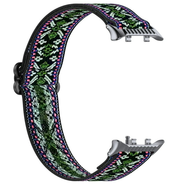 BotaniNest Nylon Elastic Watch Strap With Breathable Knit Fabric – Comfortable Stretchy Replacement Wristband For Men & Women Fits Most Watch Models