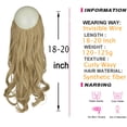 thumbnail image 2 of Women Invisible Wire Hair Extensions Hidden No Clip Natural Hair Extensions Long Soft Silky Straight Curly Hairpiece Wavy Hidden Hair Extension Synthetic Hairpieces 18-22 inch Hairpiece, 2 of 8