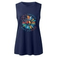 thumbnail image 5 of Summer Savings Clearance LINGLANG Womens Tops Summer 2025 Sunflower Graphic Tank Flower Graphic Navy Tees Shirt Sleeveless Loose Shirts T Shirts, 5 of 5
