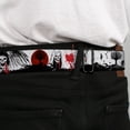 thumbnail image 4 of Buckle-Down Belt, Seatbelt Buckle Belt, Fright Night White Black Red, Youth 22 to 32 Inches, 4 of 9