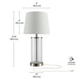 thumbnail image 6 of Globe Electric 20" Fillable Clear Glass White Linen Shade Table Lamp, 6 of 7