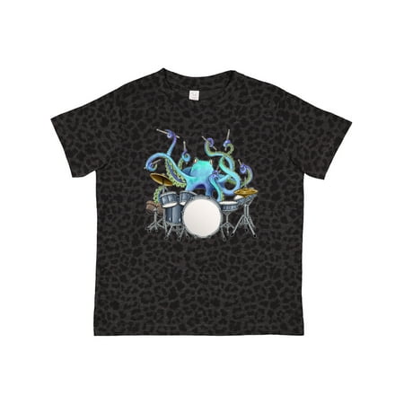 

Inktastic Cute Blue Octopus Drumming Gift Toddler Boy or Toddler Girl T-Shirt