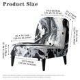 thumbnail image 6 of ZIATUBLES Small Armless Slipper Accent Chair Cover Stretch Soft Sofa Slipcover Removable Non-Slip Couch Covers Modern Sofa Furniture Protector Cover for Living Room, White Black Fluid Pattern Marble, 6 of 7