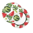 thumbnail image 2 of Bingfone14 inch Padded Round Bar Stool Cover Cushion with Elastic Fabric Round Chair Seat - Watermelons, 2 of 7
