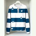 thumbnail image 5 of Cmfcve Cut Star Shirt for Women Oversized Printed Long Sleeve Pullover Sweatshirts Fashion Casual Daily Tops, 5 of 7