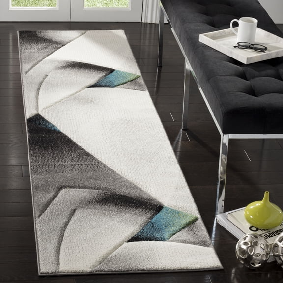 Safavieh Hollywood Joandra Abstract Runner Rug, Gray/Teal, 2'3" x 6'