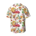 thumbnail image 6 of Lsque Fall harvest truck pumpkin print Men's Cuban Collar Short Sleeve Shirt Summer Beachwear Casual Button Down Fashionable Vacation Leisure Shirt-Large, 6 of 7