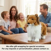 MAOWO Planet Realistic Standing Shetland Sheepdog Plush Toy, Sable and White Stuffed Sheltie Dog, 11.4 Inches
