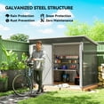 thumbnail image 4 of Outsunny 8.5' x 6' Metal Outdoor Storage Shed with Window, Lockable Doors, 4 of 10