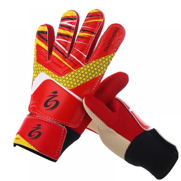 Youth Kids Goalkeeper Gloves, Soccer Gloves with Double Wrist Protection and Non-Slip Wear Resistant Latex Material to Give Protection to Prevent Injuries