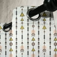 thumbnail image 3 of Ambesonne Arrow Grommet Curtain, Boho Retro Style, 50" x 72", Black Pink Green, 3 of 6