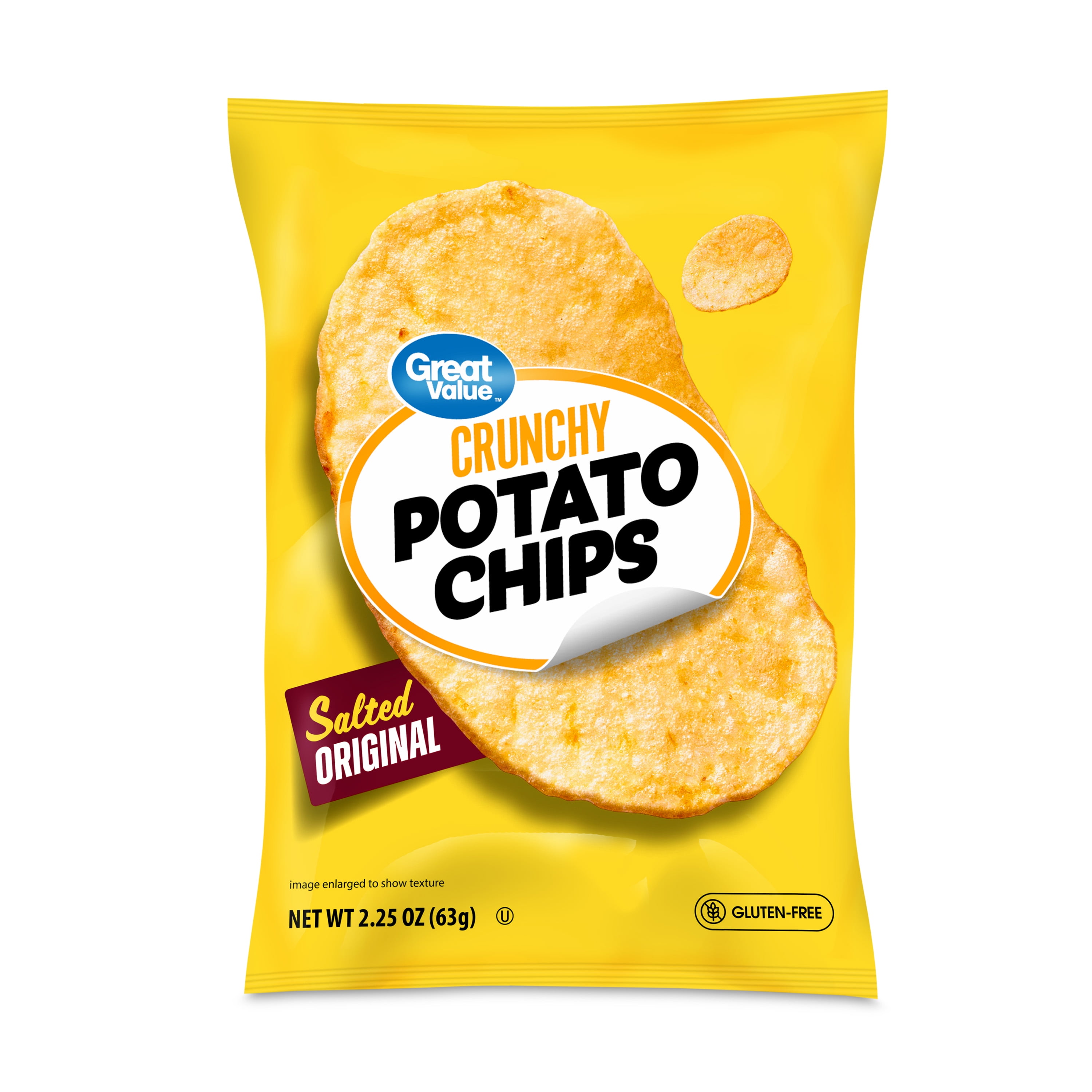 Great Value Original Potato Chips, 2.25 oz