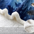 thumbnail image 5 of Sleepwish Horse Blanket, Blue Sherpa Throw Blanket for Couch Sofa Galaxy Horse Themed Throw Blanket for Decor, 60x80", 5 of 7