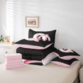 thumbnail image 4 of Erosebridal Monogrammed Q Bedding Queen Size, Initial Letter Bedding Sets Queen Size, Pink Bow Reversible Bed Set, Super Cozy Bedroom Decor, 7 Pieces, 4 of 6
