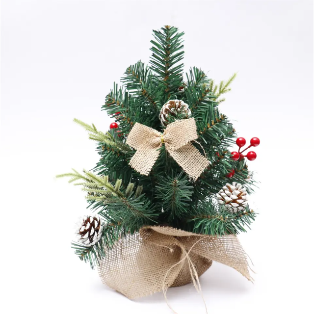 Gran oferta, corona navideña de PVC decorada de 40cm con frutos rojos y flores rojas, adornos navideños