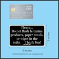 thumbnail image 4 of 5inx3in Black Do Not Flush Feminine Products Paper Towels or Wipes Sticker, 4 of 4