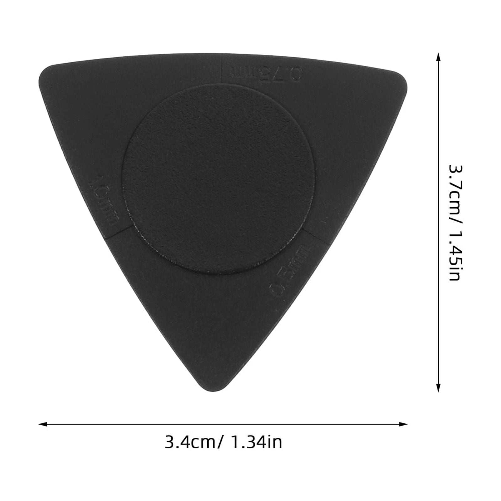 Hemoton 60 pcs  Folk Guitar Picks Triangle Black Guitar Picks Anti-slip Style ABS Material Picks Guitar Accessories
