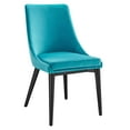 thumbnail image 3 of Modway Viscount Accent Performance Velvet Dining Chairs - Set of 2 in Blue, 3 of 10