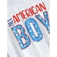 thumbnail image 6 of Independence Day Infant Baby Boy Romper, Summer Short Sleeve Round Neck USA Letters Print Short Bodysuit Tops, 6 of 8